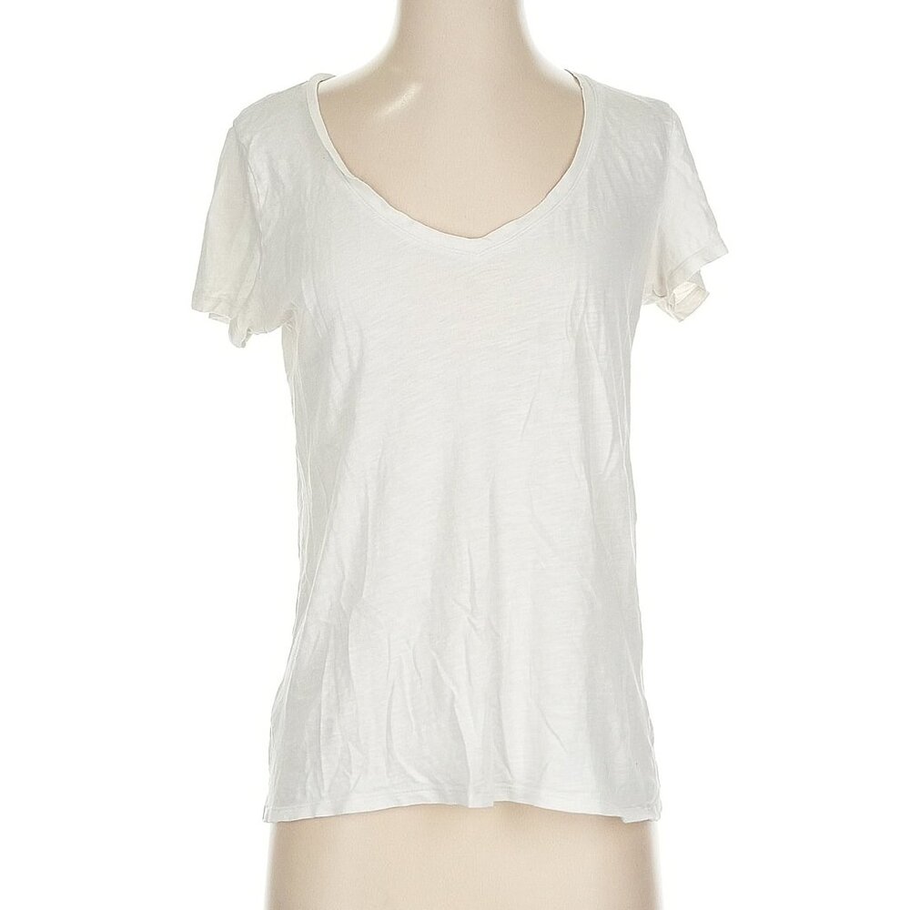 PINK Victoria’s Secret White V-Neck Tee – Size S